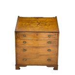 Edwardian inlaid mahogany bureau