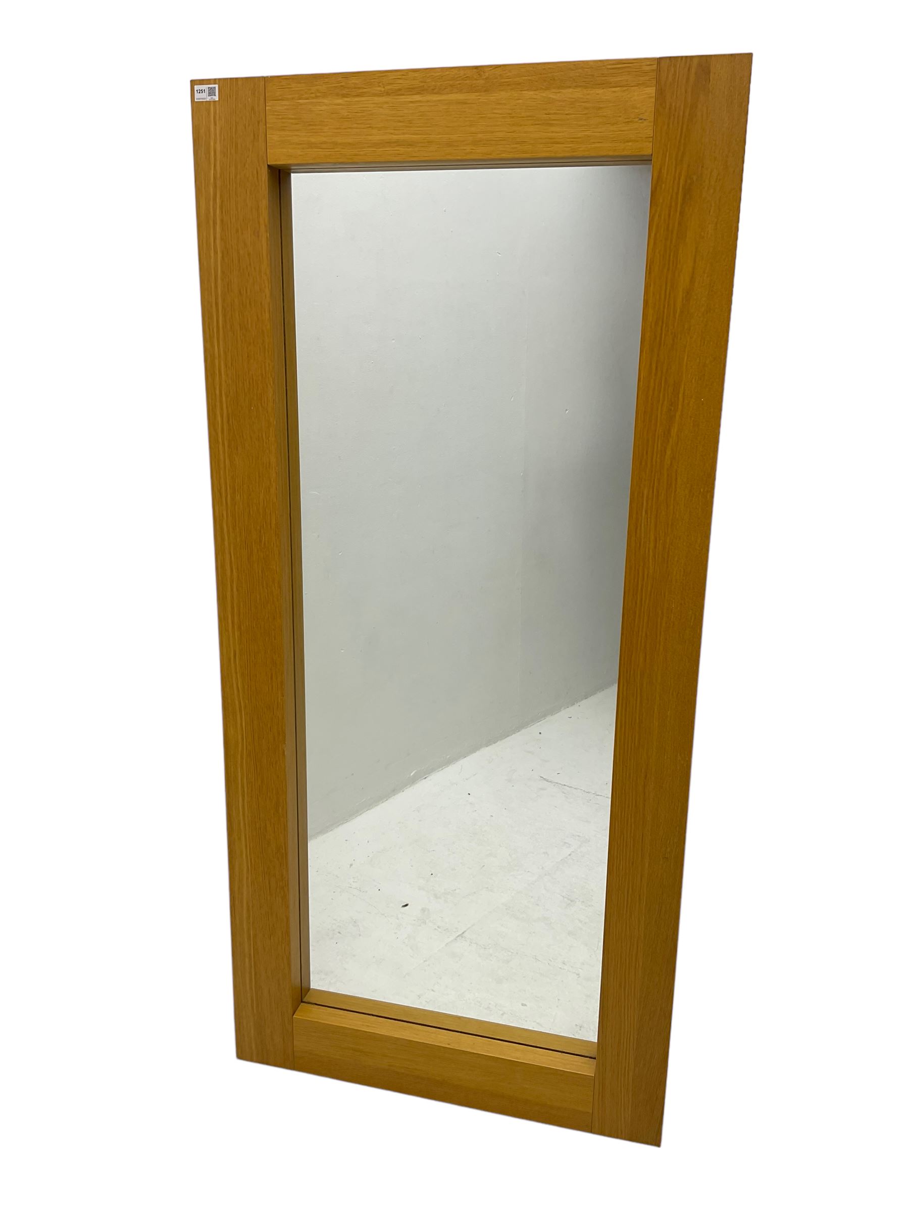 Contemporary oak framed mirror - Image 6 of 10