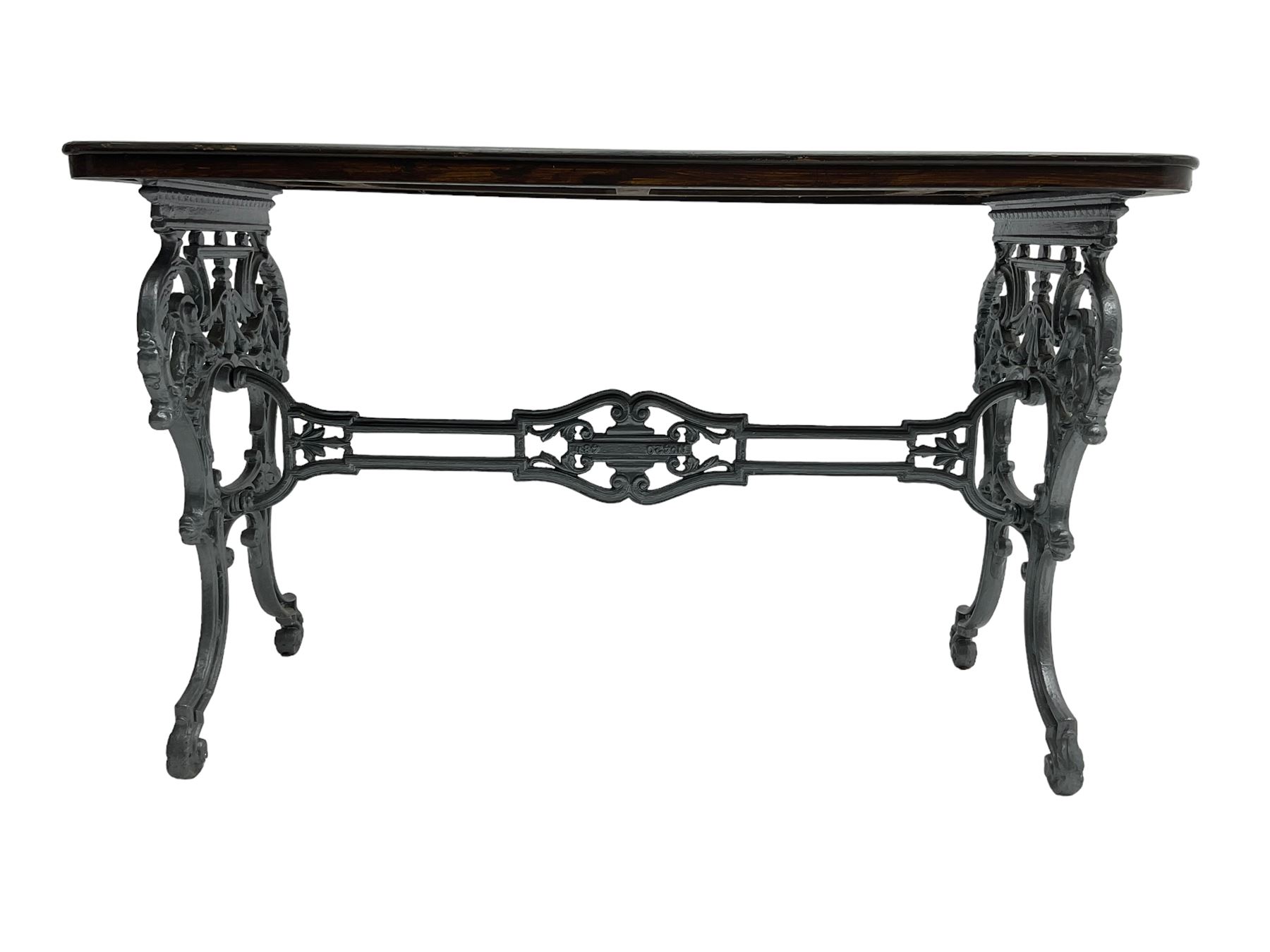 The Louis - late 19th century French design cast iron table - Image 3 of 9