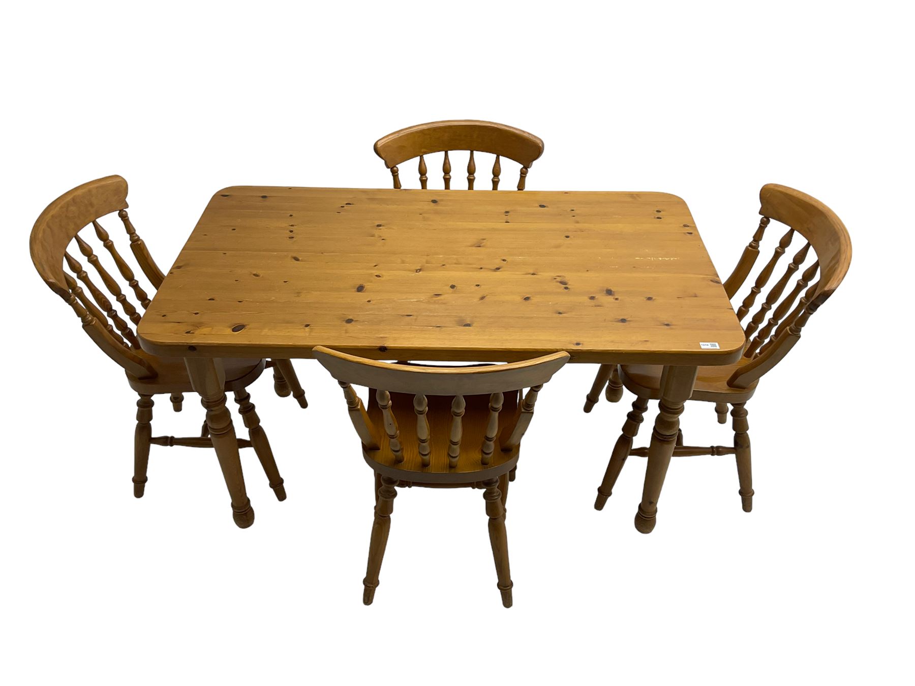 Traditional pine dining table - Image 2 of 6