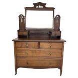 Art Nouveau mahogany dressing chest