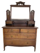 Art Nouveau mahogany dressing chest