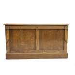 Arts and Crafts oak panelled chest or coffer
