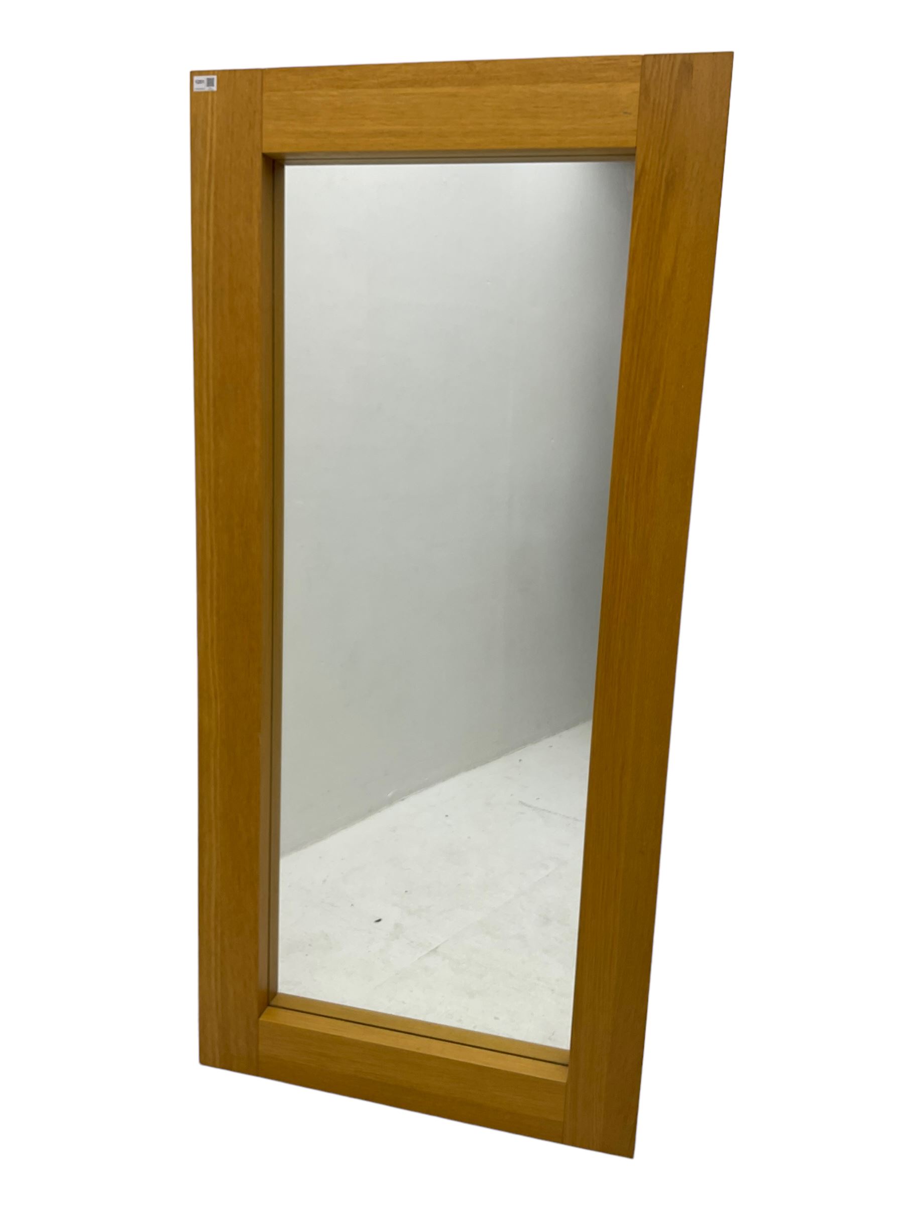 Contemporary oak framed mirror - Image 5 of 10
