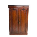 19th century mahogany double wardrobe