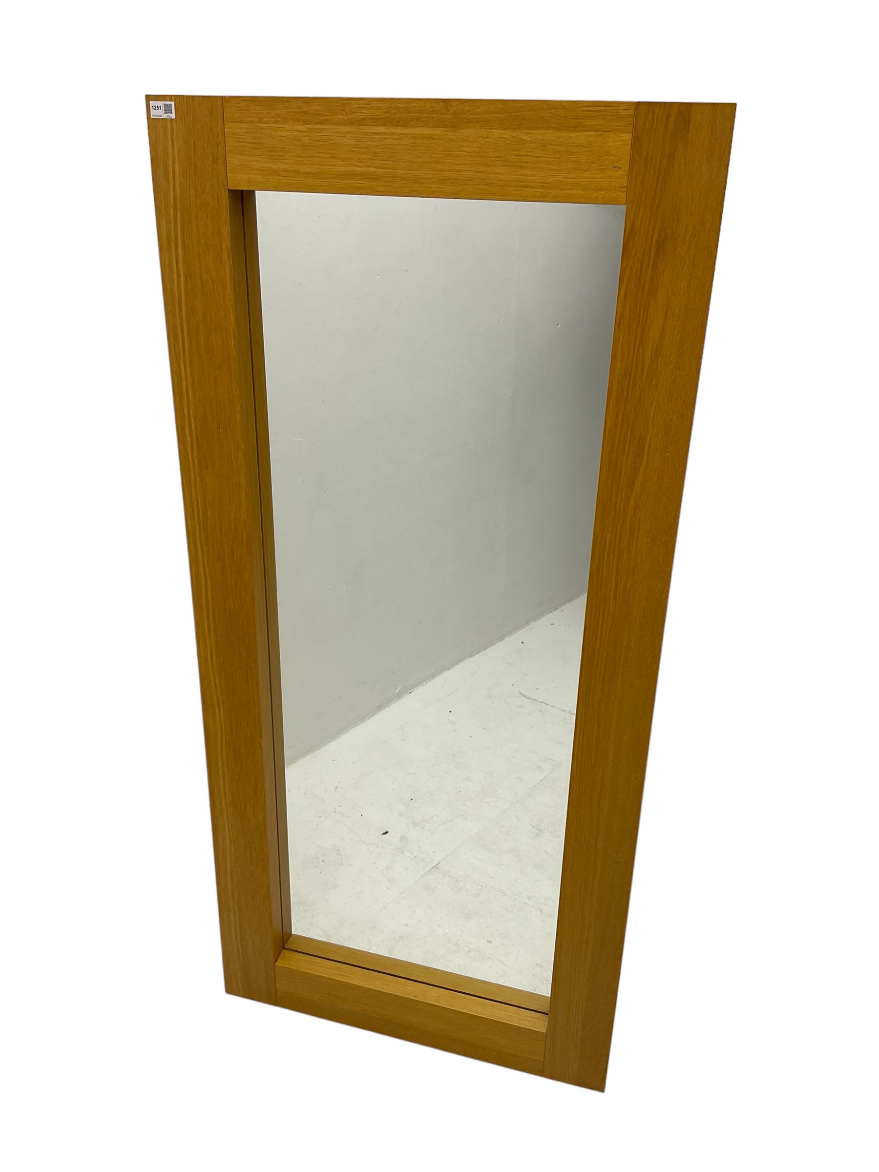 Contemporary oak framed mirror - Image 9 of 10