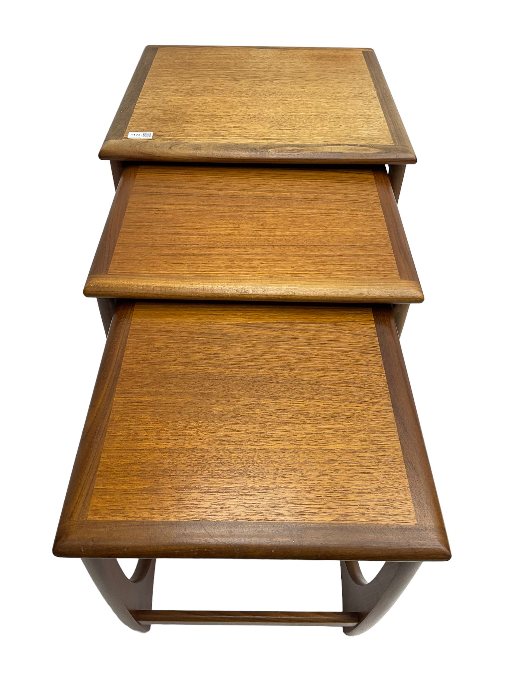 G-Plan - mid 20th century teak 'Fresco' nest of three tables - Image 9 of 9