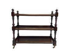 19th century mahogany three tier dumb waiter