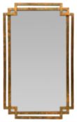 Contemporary copper framed rectangular wall mirror