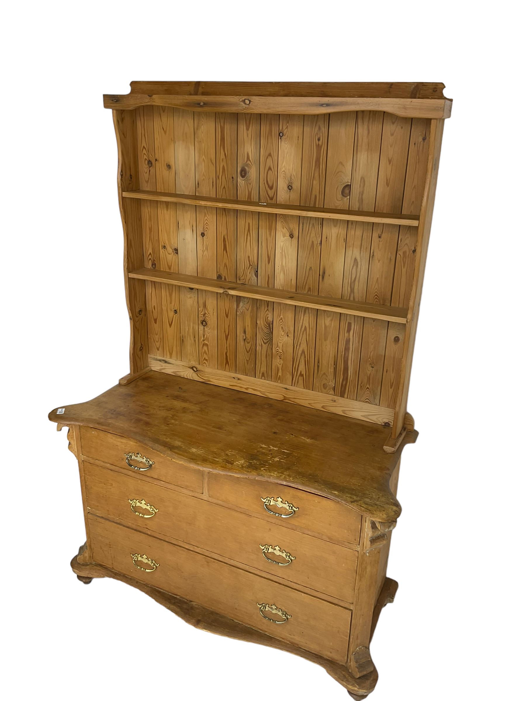 19th century and later pine farmhouse dresser - Image 8 of 8