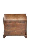 George III mahogany bureau