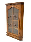 Early 20th century satinwood and mahogany inlaid corner cabinet