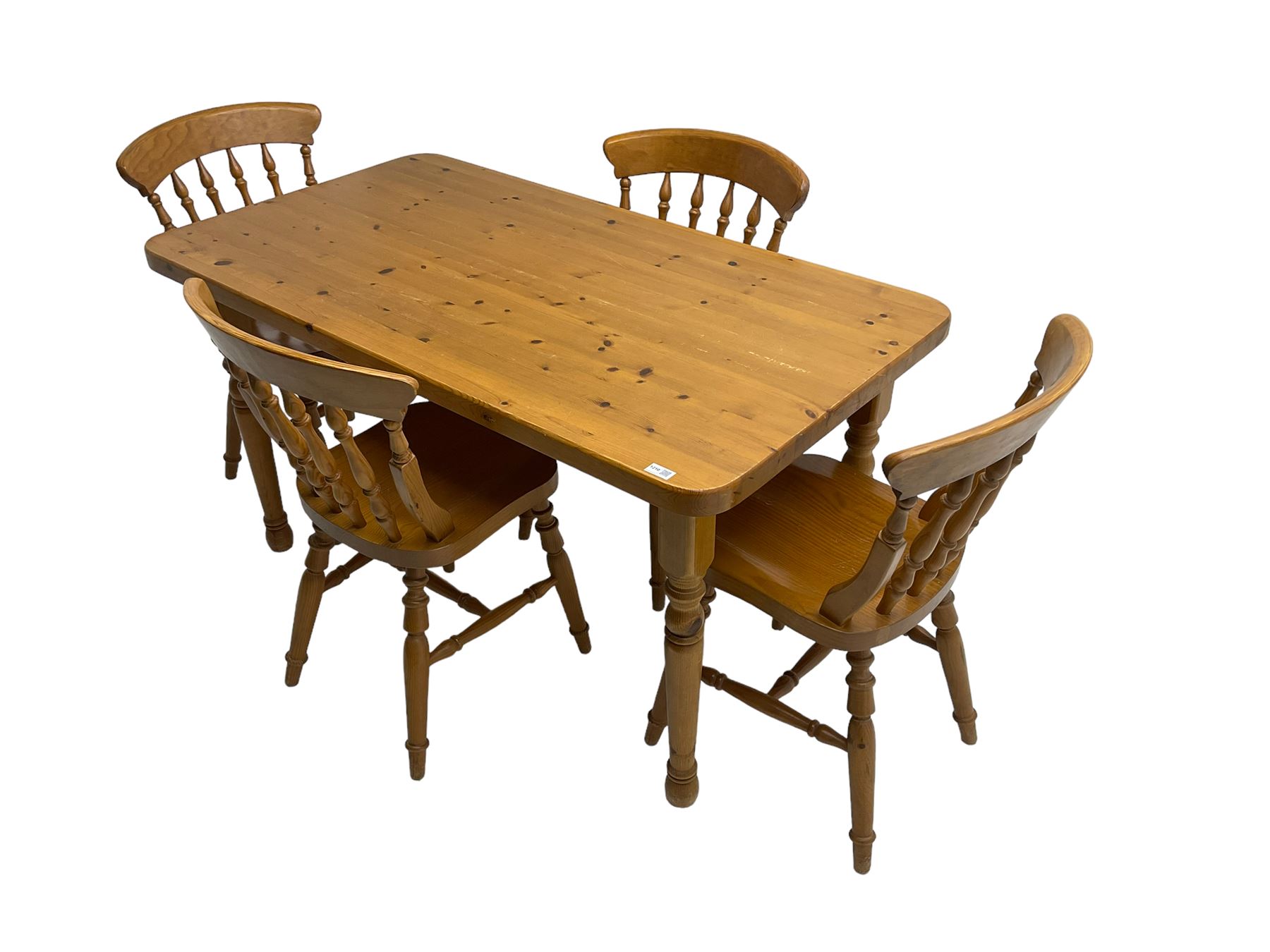 Traditional pine dining table - Image 4 of 6