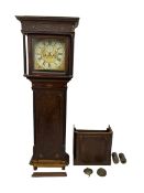 English - mid 19th century 8-day oak longcase clock