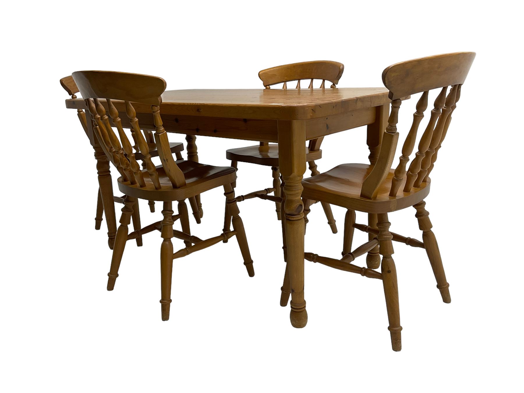 Traditional pine dining table - Image 5 of 6