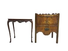 George III mahogany night commode cabinet