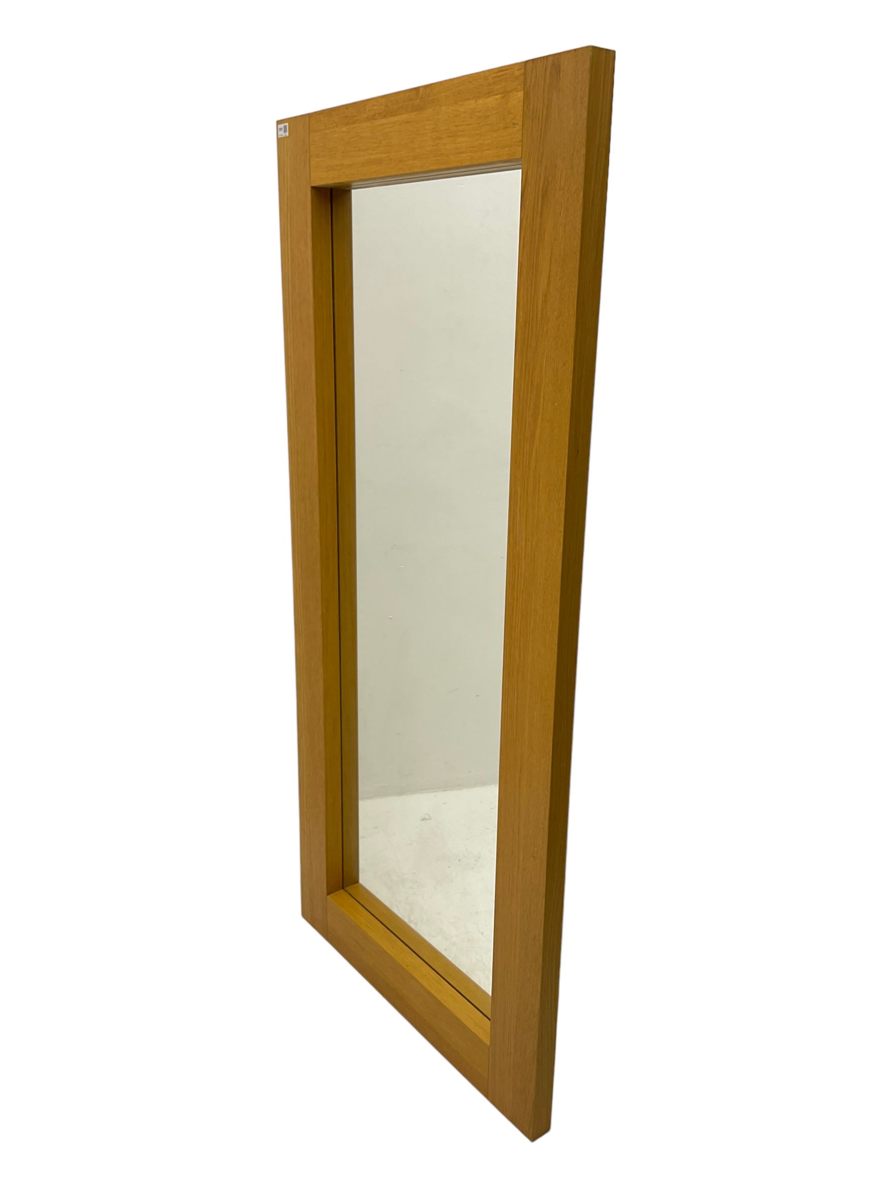 Contemporary oak framed mirror - Image 3 of 10