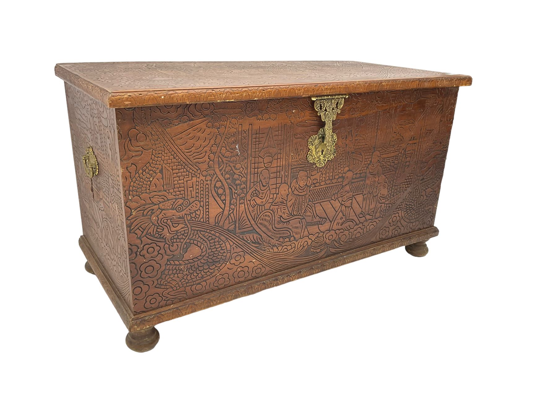 Hong Kong camphor wood chest - Image 3 of 9