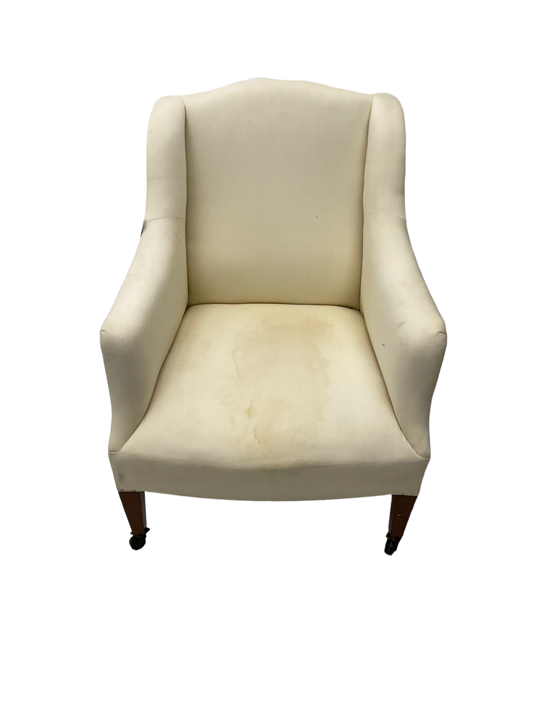 Edwardian wingback armchair - Image 4 of 5