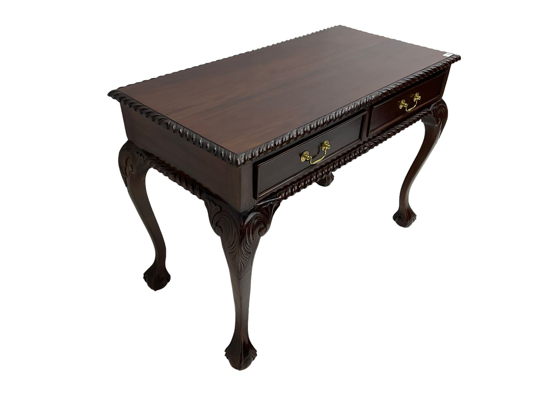 Georgian Chippendale design mahogany side table - Image 3 of 8