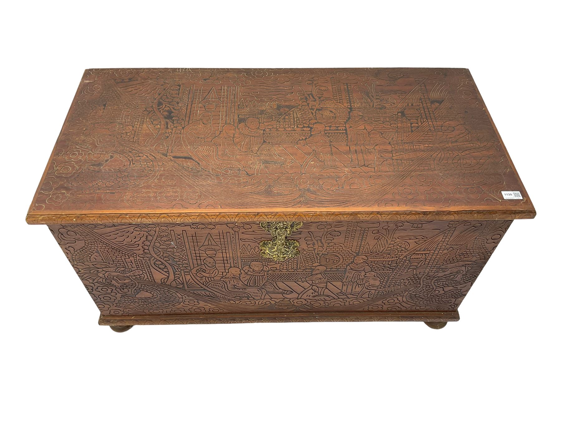 Hong Kong camphor wood chest - Image 7 of 9