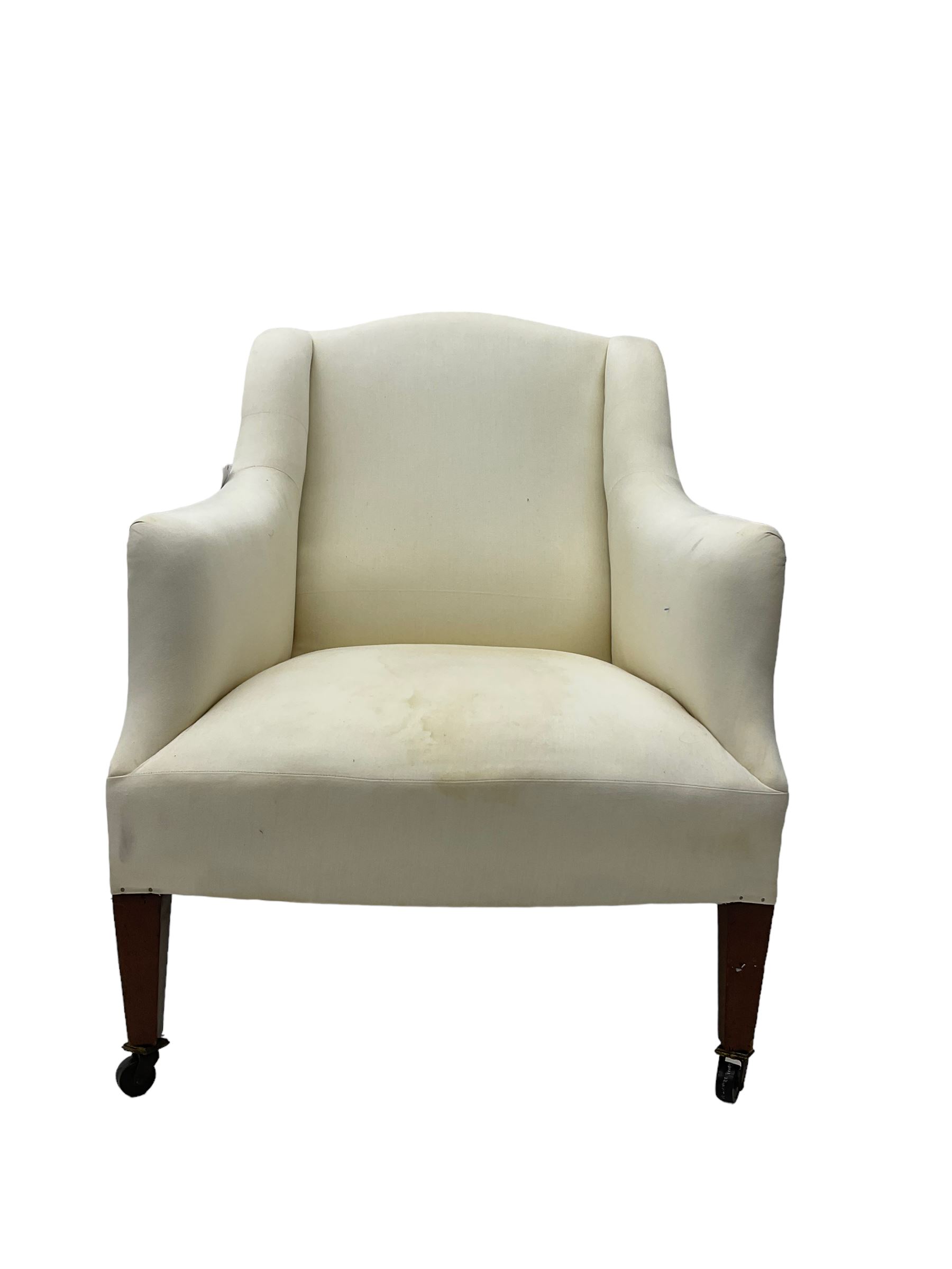 Edwardian wingback armchair - Image 2 of 5