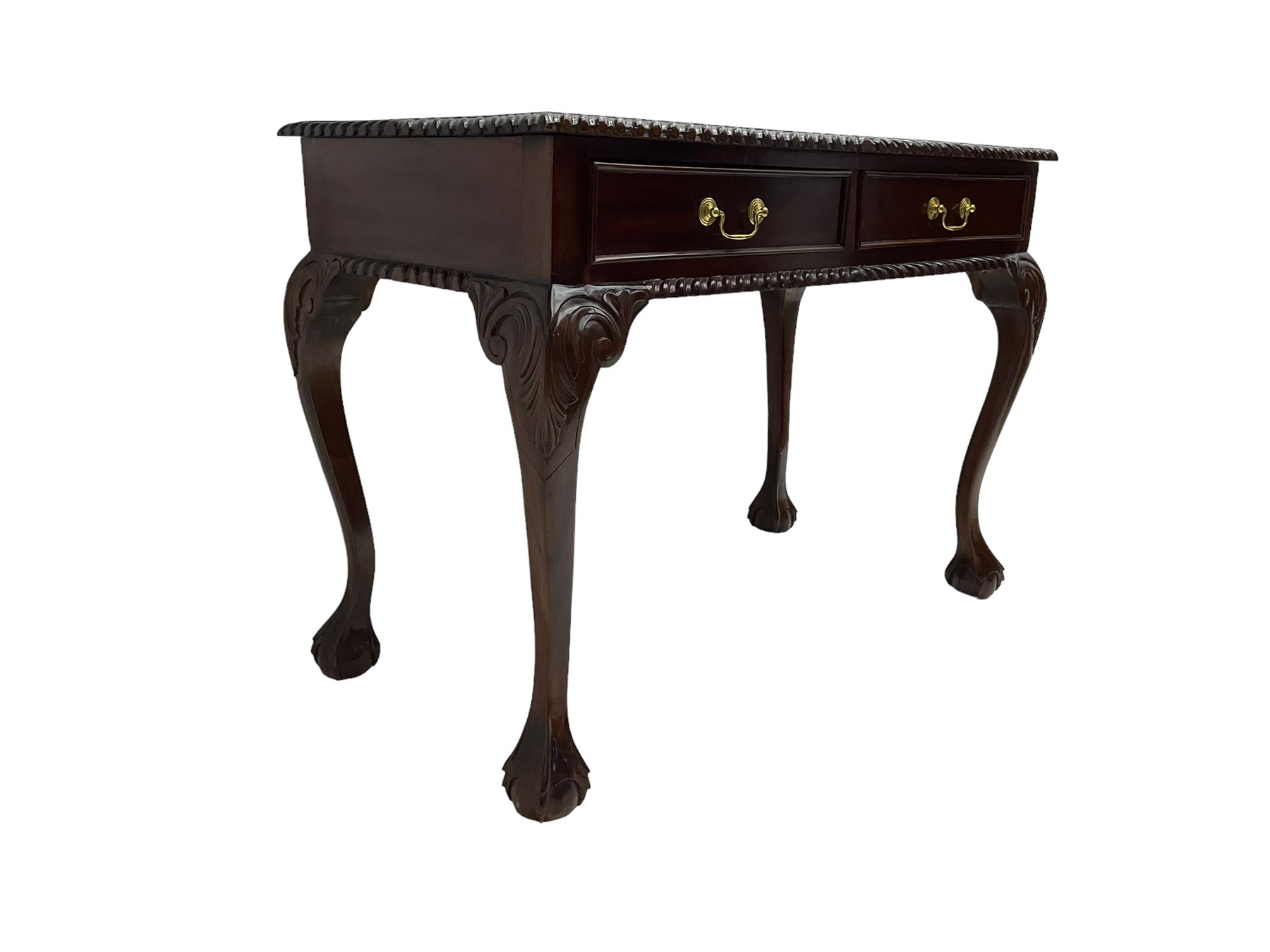 Georgian Chippendale design mahogany side table - Image 8 of 8
