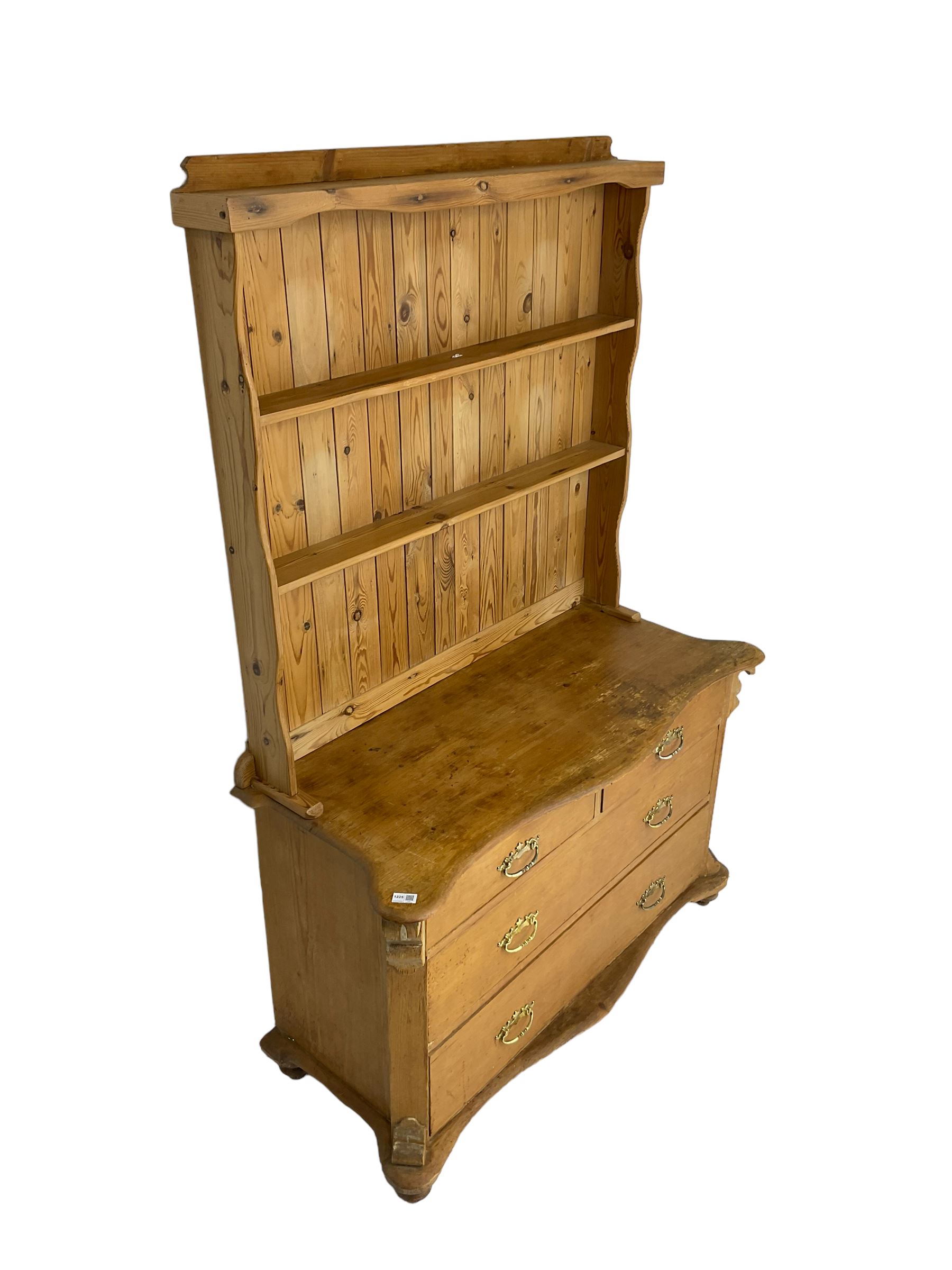 19th century and later pine farmhouse dresser - Image 5 of 8