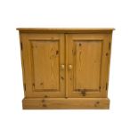 Traditional pine low cupboard