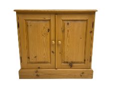 Traditional pine low cupboard