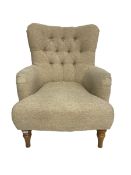 Traditional wingback armchair