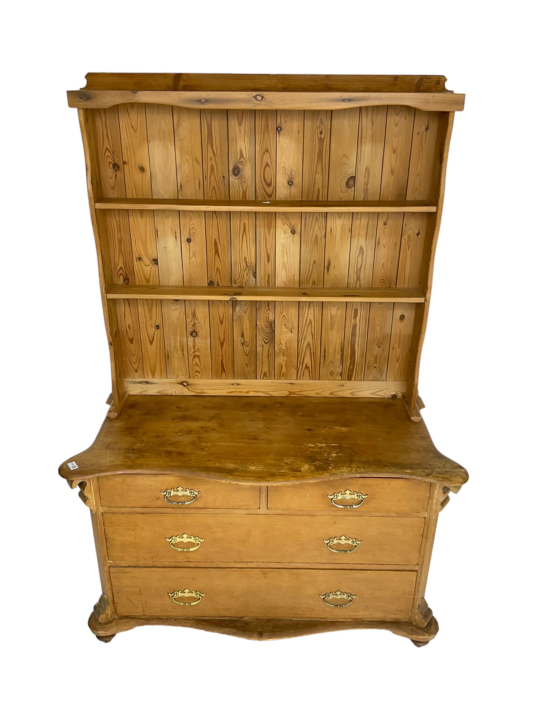 19th century and later pine farmhouse dresser - Image 6 of 8