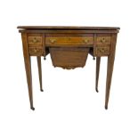 Edwardian inlaid mahogany games or work table