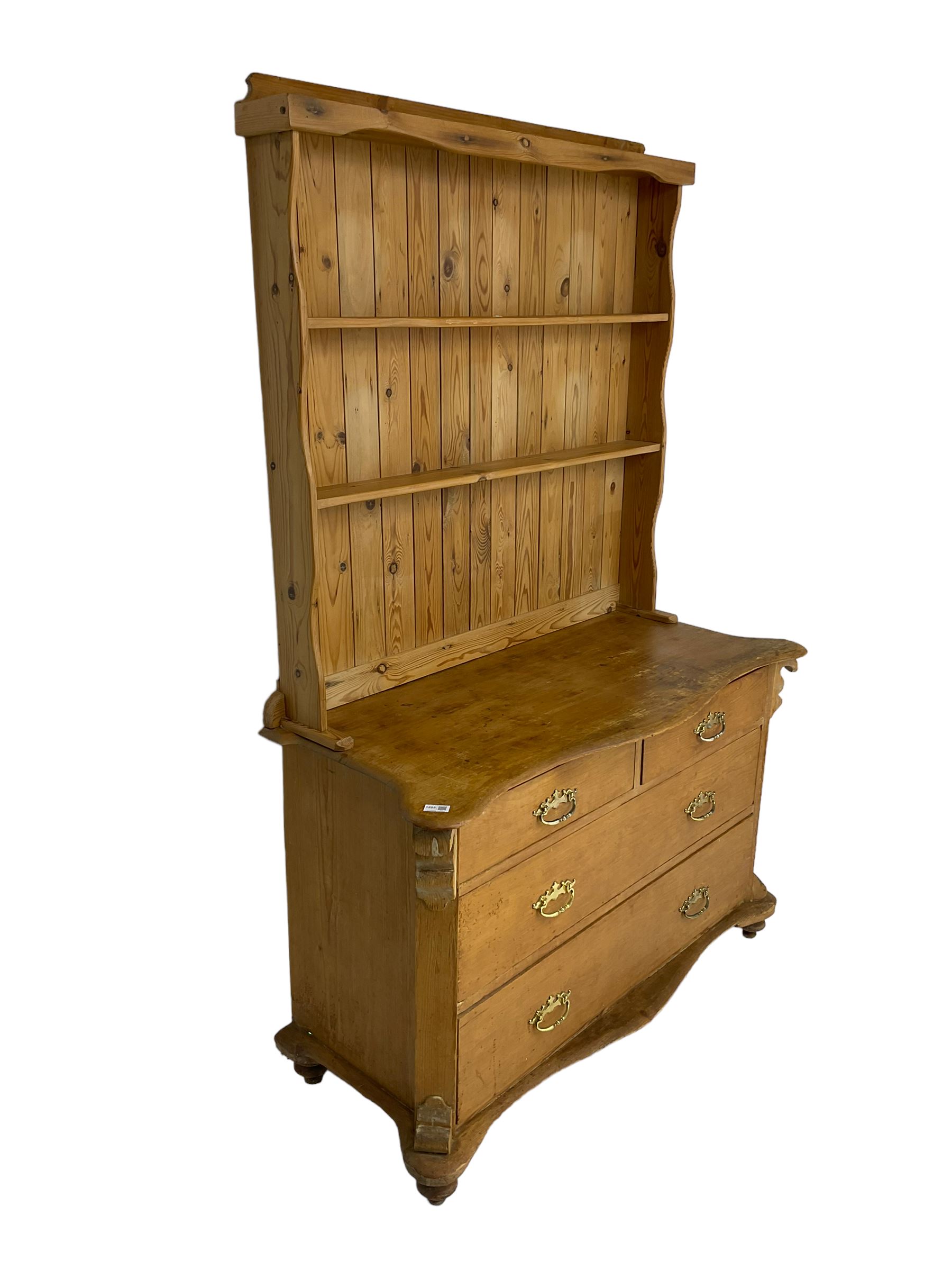 19th century and later pine farmhouse dresser - Image 2 of 8