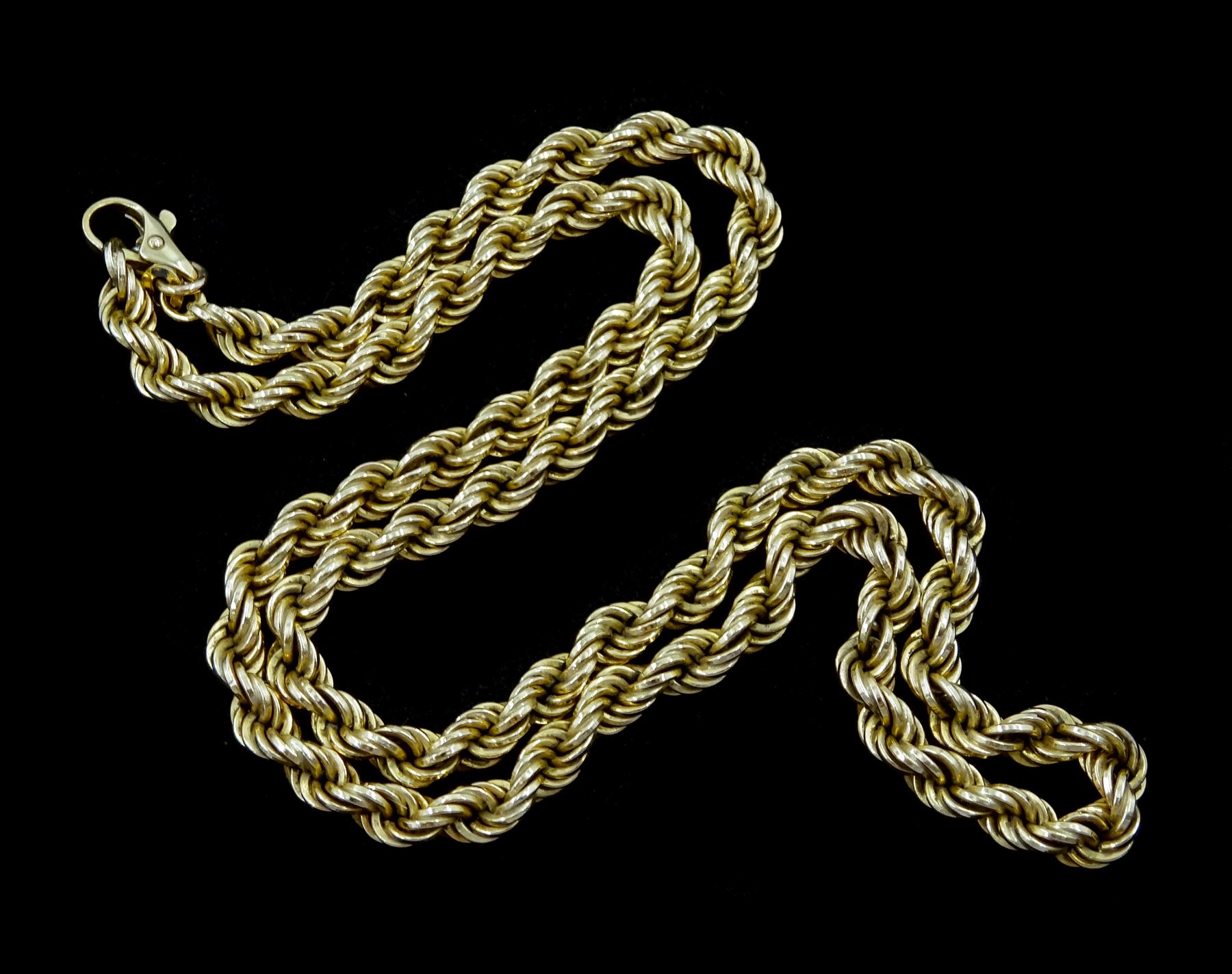 9ct gold rope twist link necklace - Image 2 of 2
