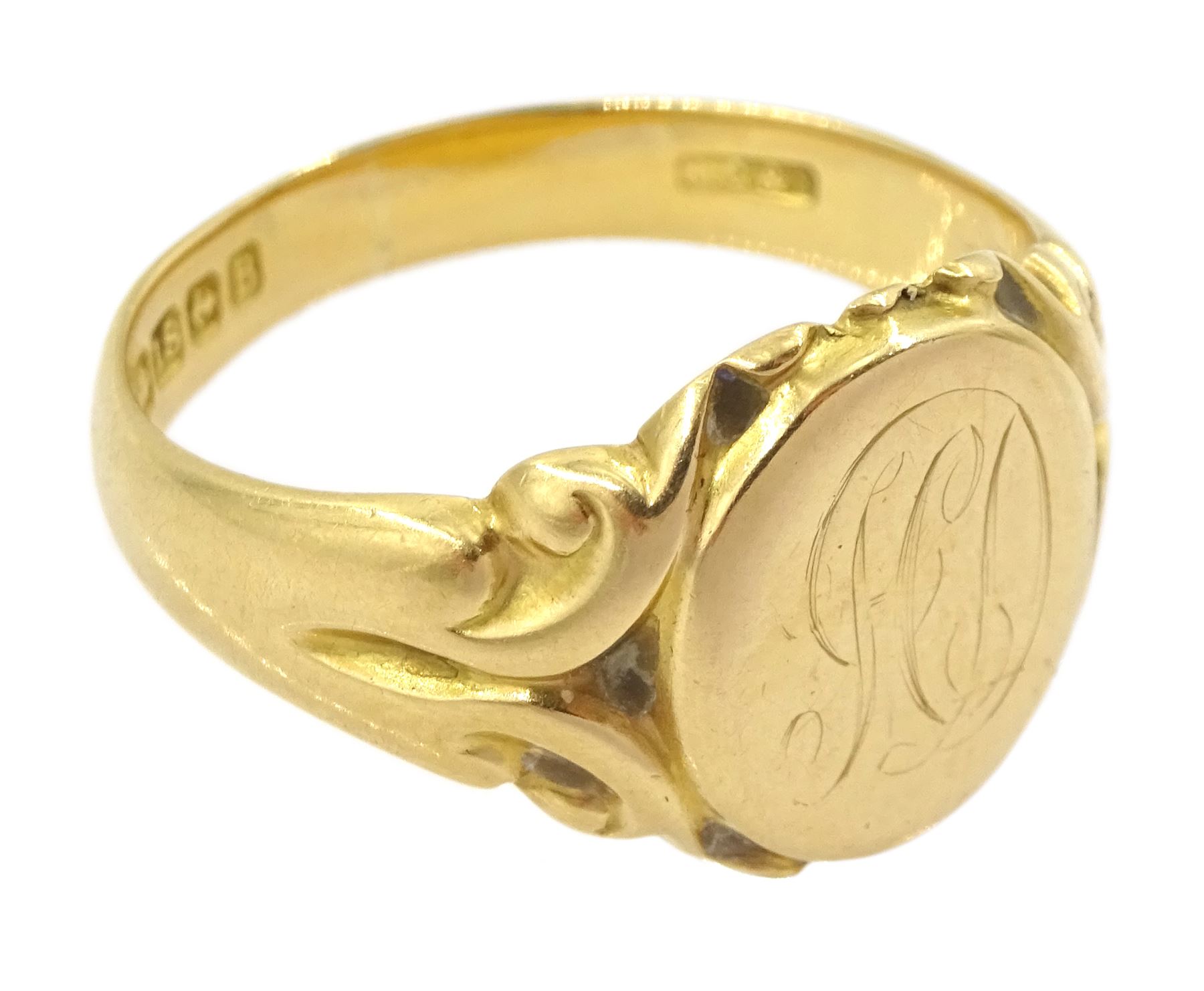 18ct gold signet ring - Image 3 of 4