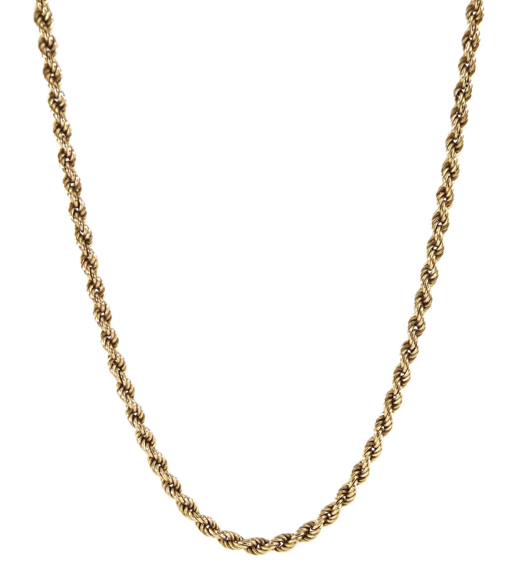 9ct gold rope twist link necklace