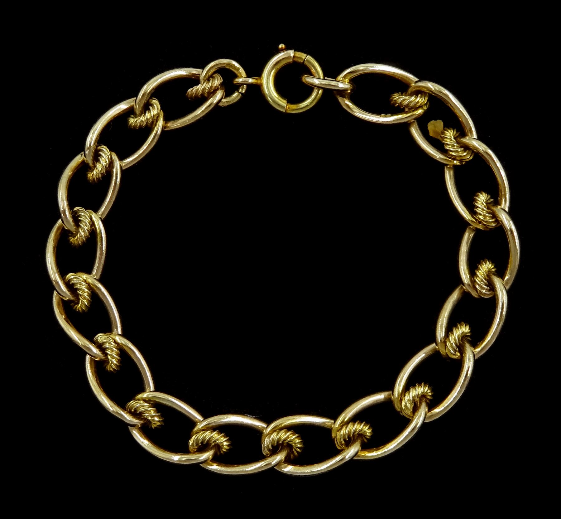 9ct gold fancy curb link bracelet