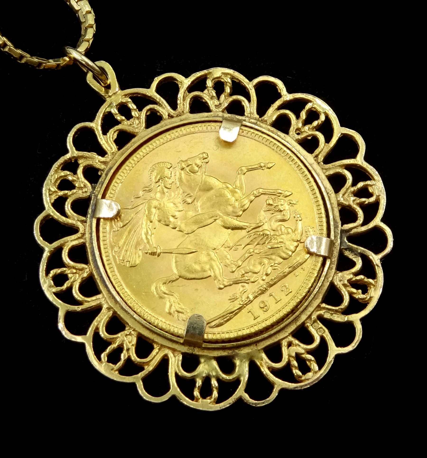 King George V 1912 gold full sovereign coin - Image 3 of 3