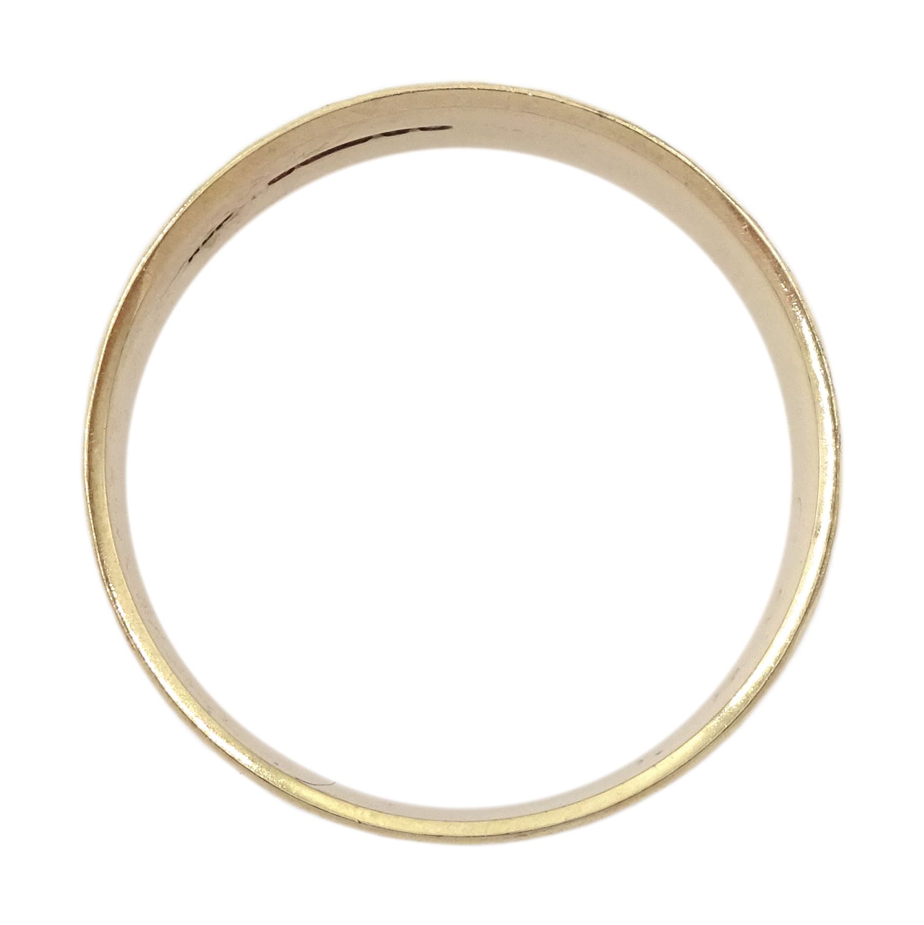 9ct gold wide wedding band - Image 3 of 3