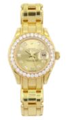 Rolex Oyster Perpetual Datejust Pearlmaster ladies 18ct gold automatic wristwatch