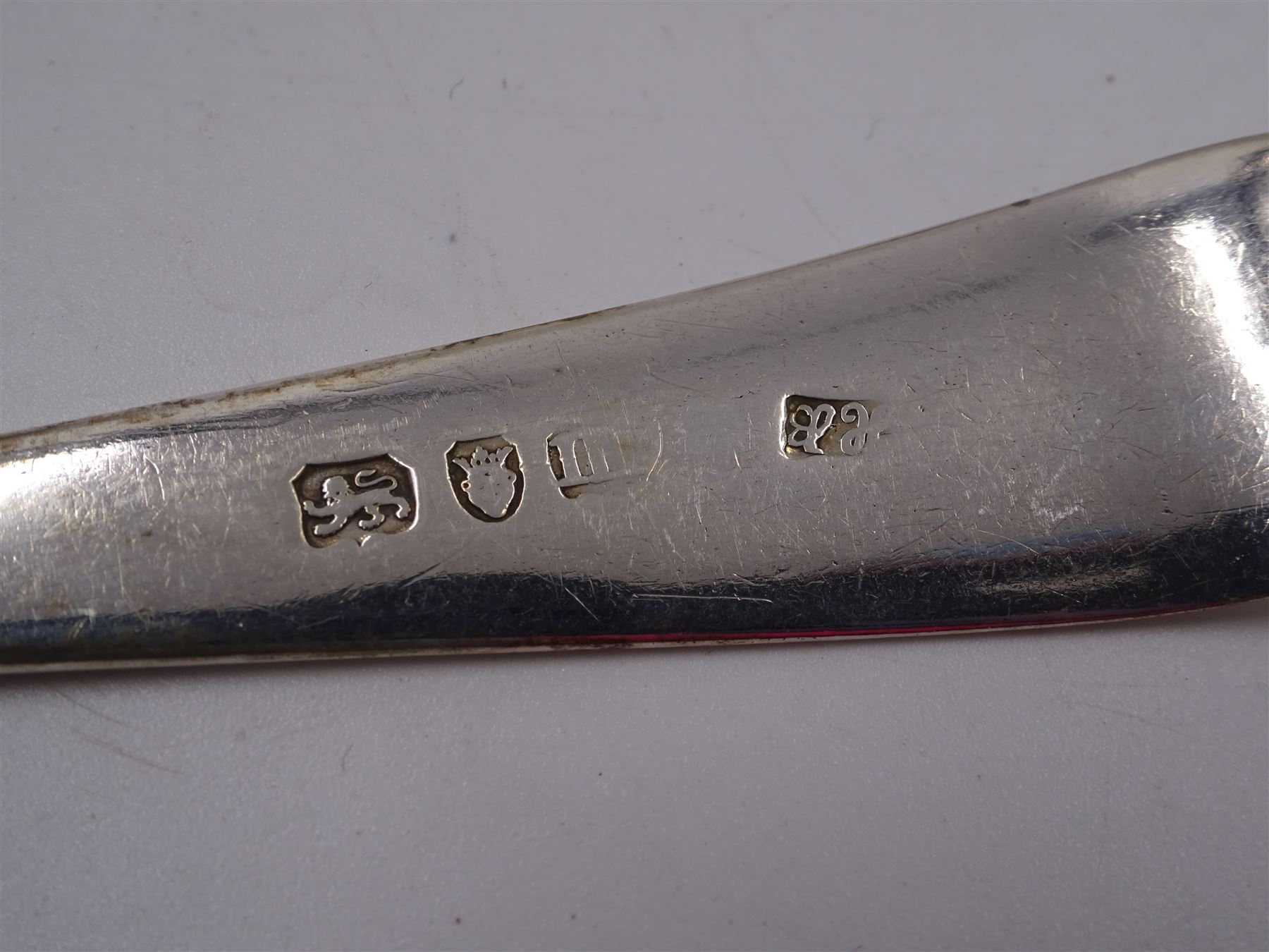 George III silver Old English pattern table spoon - Image 2 of 2