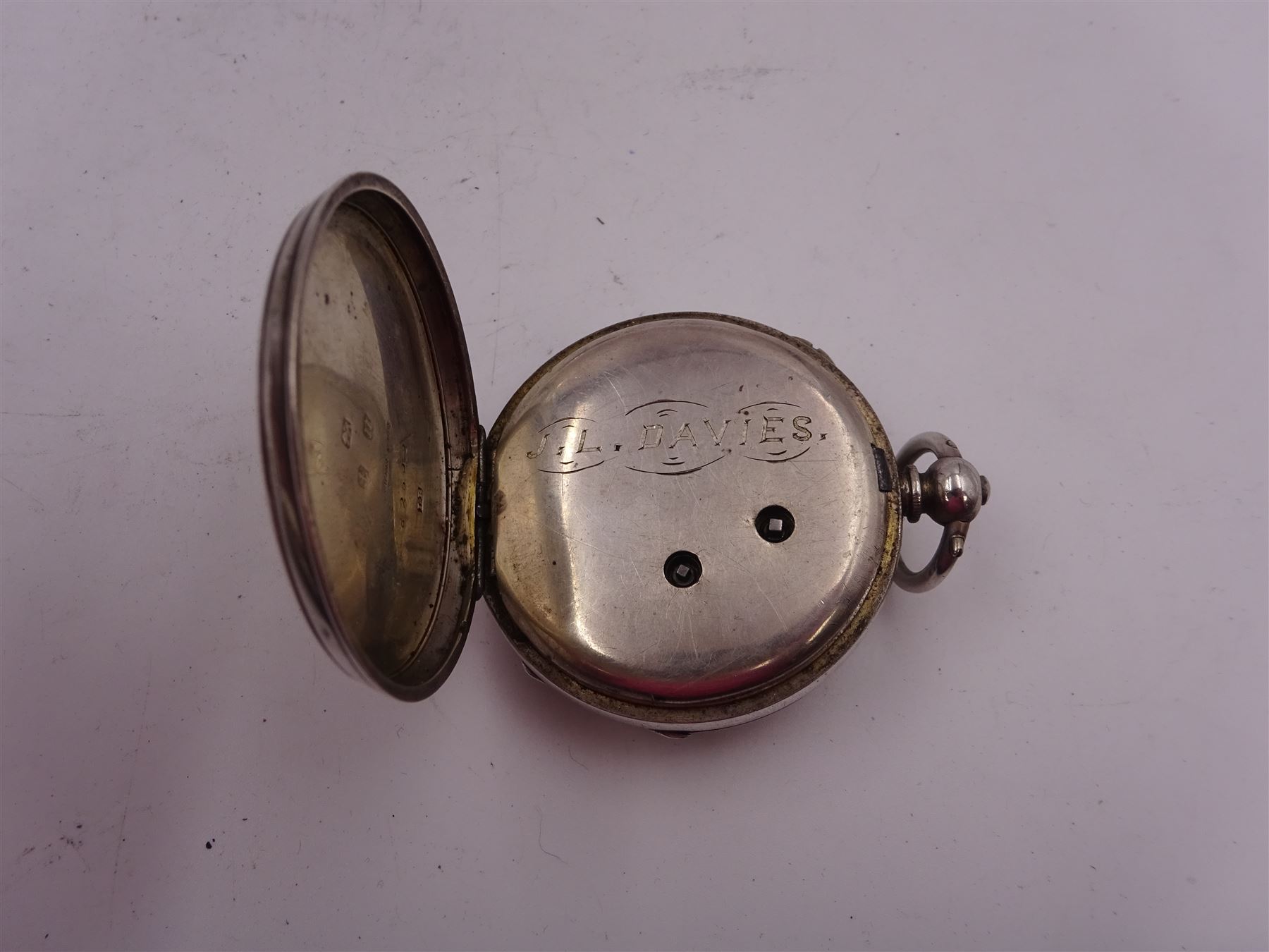 Victorian silver full hunter lever pocket watch - Image 3 of 6