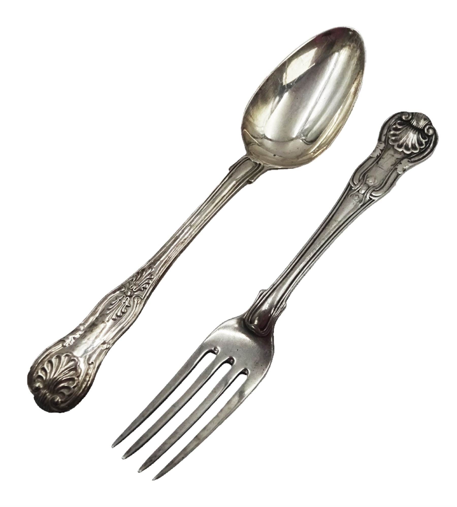 George IV silver Kings pattern dessert spoon