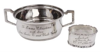 Mid 20th century silver porridge bowl