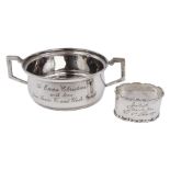 Mid 20th century silver porridge bowl