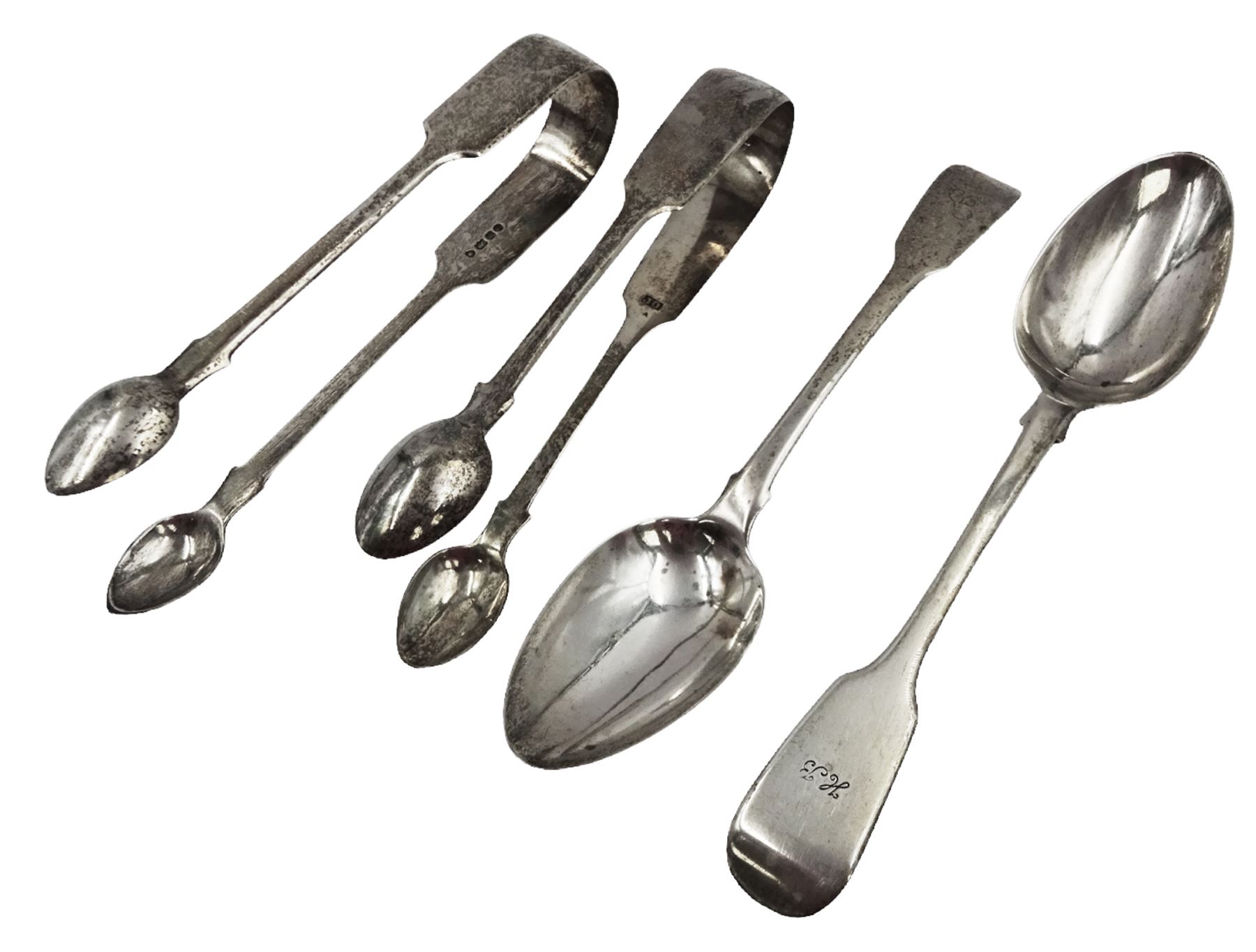 Group of George IV and later silver flatware