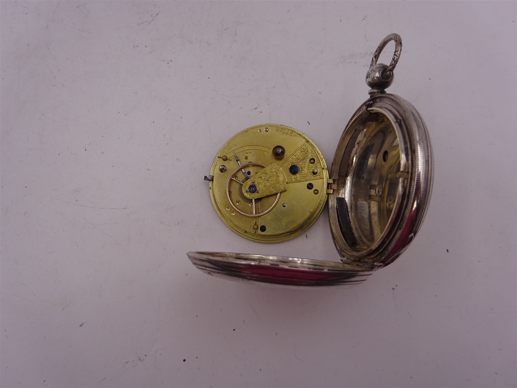 Victorian silver full hunter lever pocket watch - Image 6 of 6