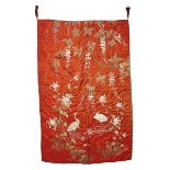 Chinese silk throw