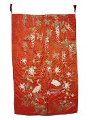 Chinese silk throw